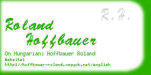 roland hoffbauer business card